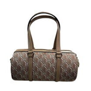 Gucci GG Black Bag Handbag Tan Leather Shadow Beige